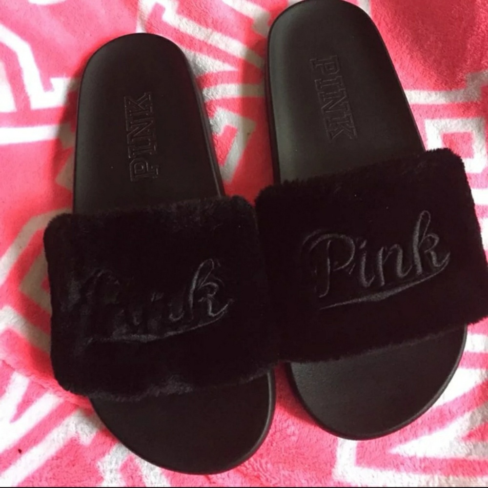 Plush PINK slides
